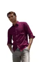Vyara Men's 100% Cotton Full Sleeve Shirt | Regular Fit | Plain Maroon | Soft & Breathable | Casual & Office Wear (Maroon)