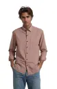 Vyara Men's 100% Cotton Full Sleeve Shirt | Regular Fit | Plain Pink | Soft & Breathable | Casual & Office Wear (Pink)