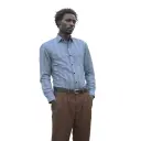 Vyara Men's 100% Cotton Full Sleeve Shirt | Slim Fit | Checks Design | Soft & Breathable | Casual & Office Wear (Blue)