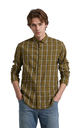 Vyara Men's 100% Cotton Full Sleeve Shirt | Slim Fit | Checks Design | Soft & Breathable | Casual & Office Wear (Brown 01)